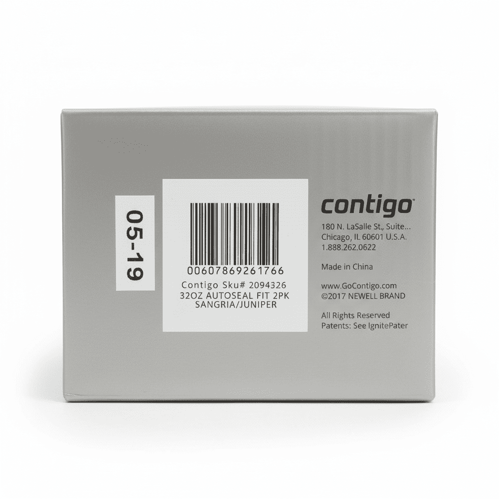 Contigo 32oz AutoSeal Fit Water Bottle 2-Pack Sangria Juniper New Damaged Box C074B