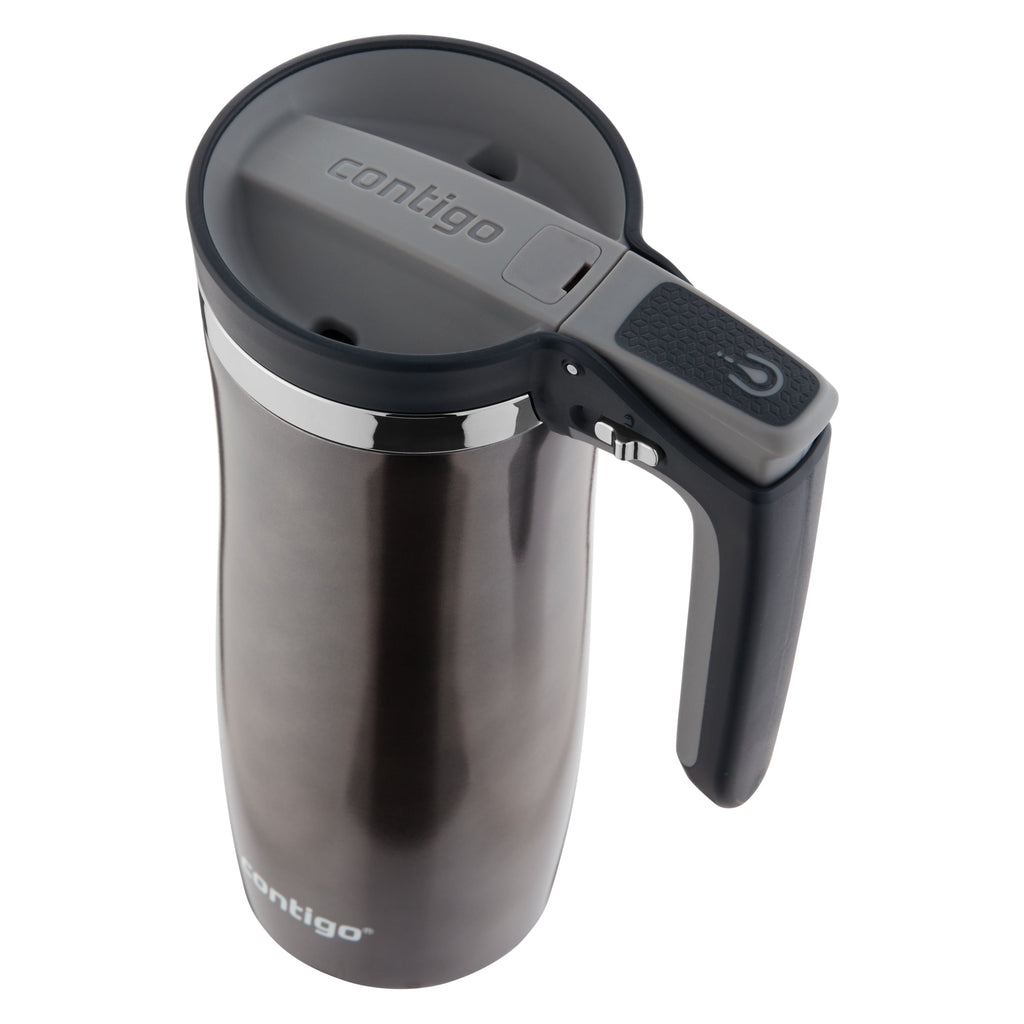 Contigo Autoseal Vacuum Insulated 16 Ounce Stainless Steel Gunmetal Travel Mug with Easy Lid C064L
