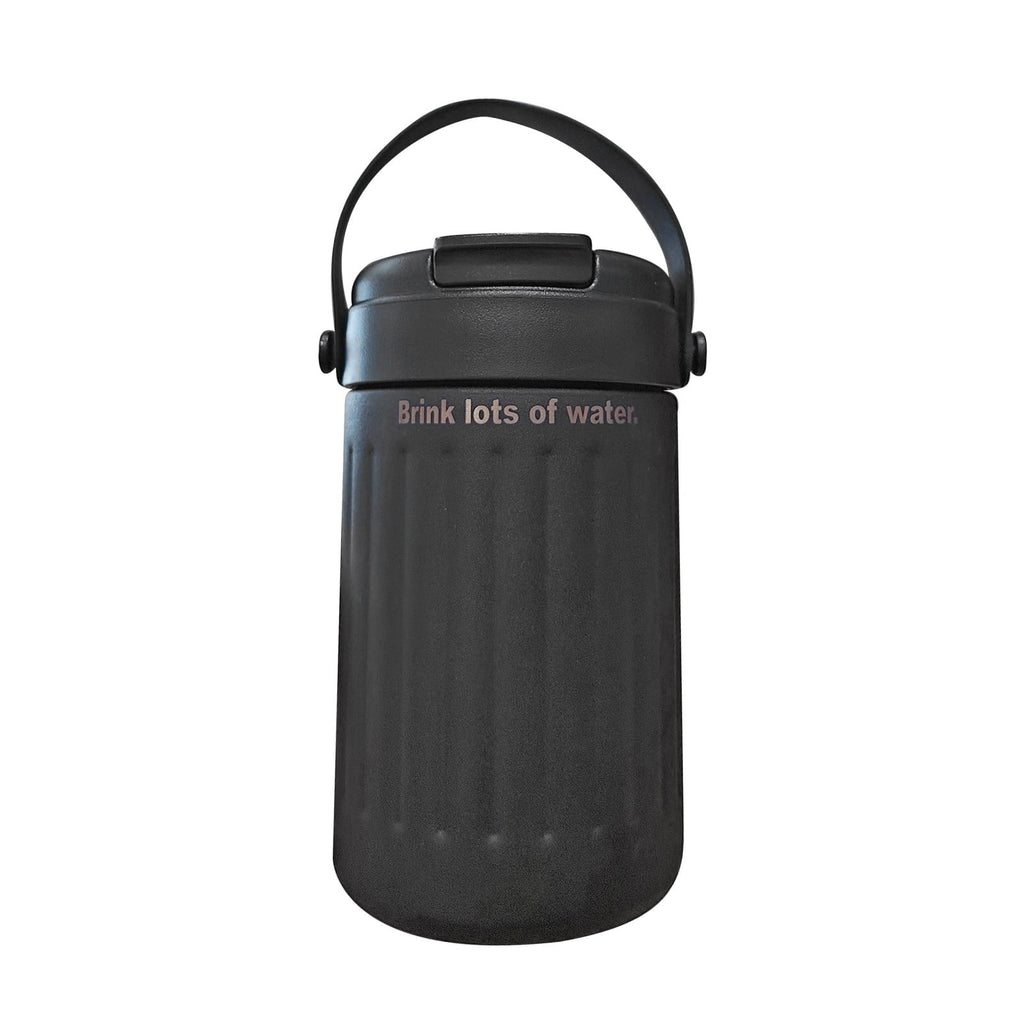 BinKFF Simple Modern Travel Coffee Mug, Insulated Coffee Tumblers with Lid, Double Walled Iced Travel Coffee Mug for Woman and Man Stainless Steel Tumbler with Handle C442T