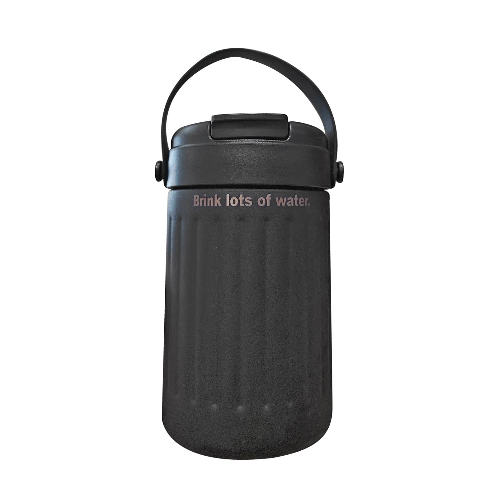 BinKFF Simple Modern Travel Coffee Mug, Insulated Coffee Tumblers with Lid, Double Walled Iced Travel Coffee Mug for Woman and Man Stainless Steel Tumbler with Handle C442T