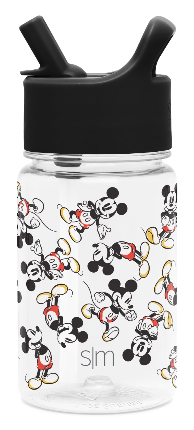 Simple Modern Disney 12oz Summit Kids Tritan Water Bottle with Straw Lid for Toddler - Dishwasher Safe Travel Tumbler - Disney: Mickey Retro C423Y
