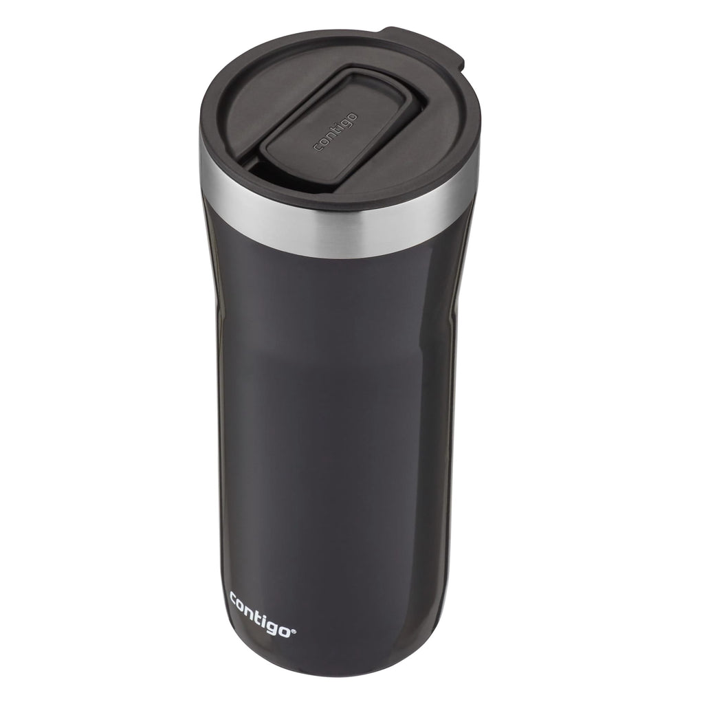 Contigo Streeterville Stainless Steel Tumbler with Plastic Straw and Splash-Proof Lid, Licorice, 32 fl. oz C122V