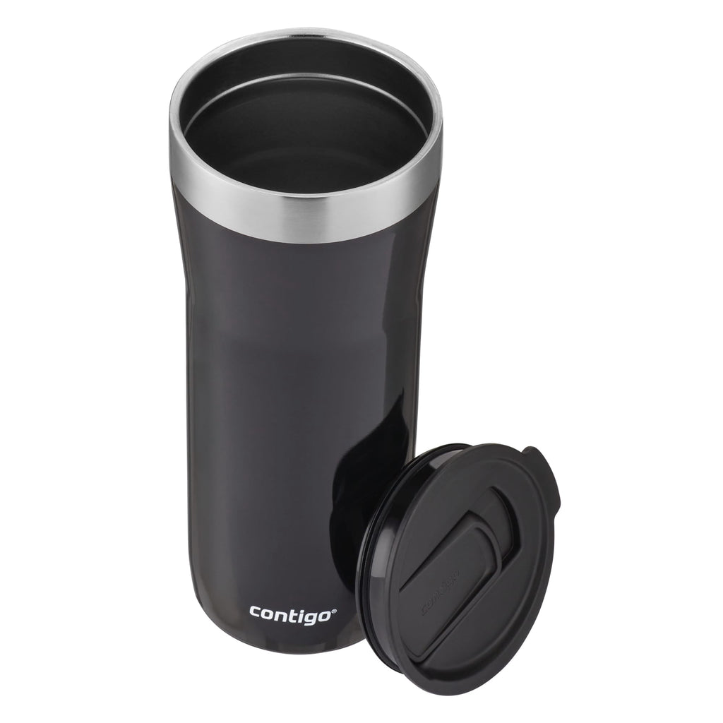 Contigo Streeterville Stainless Steel Tumbler with Plastic Straw and Splash-Proof Lid, Licorice, 32 fl. oz C122V