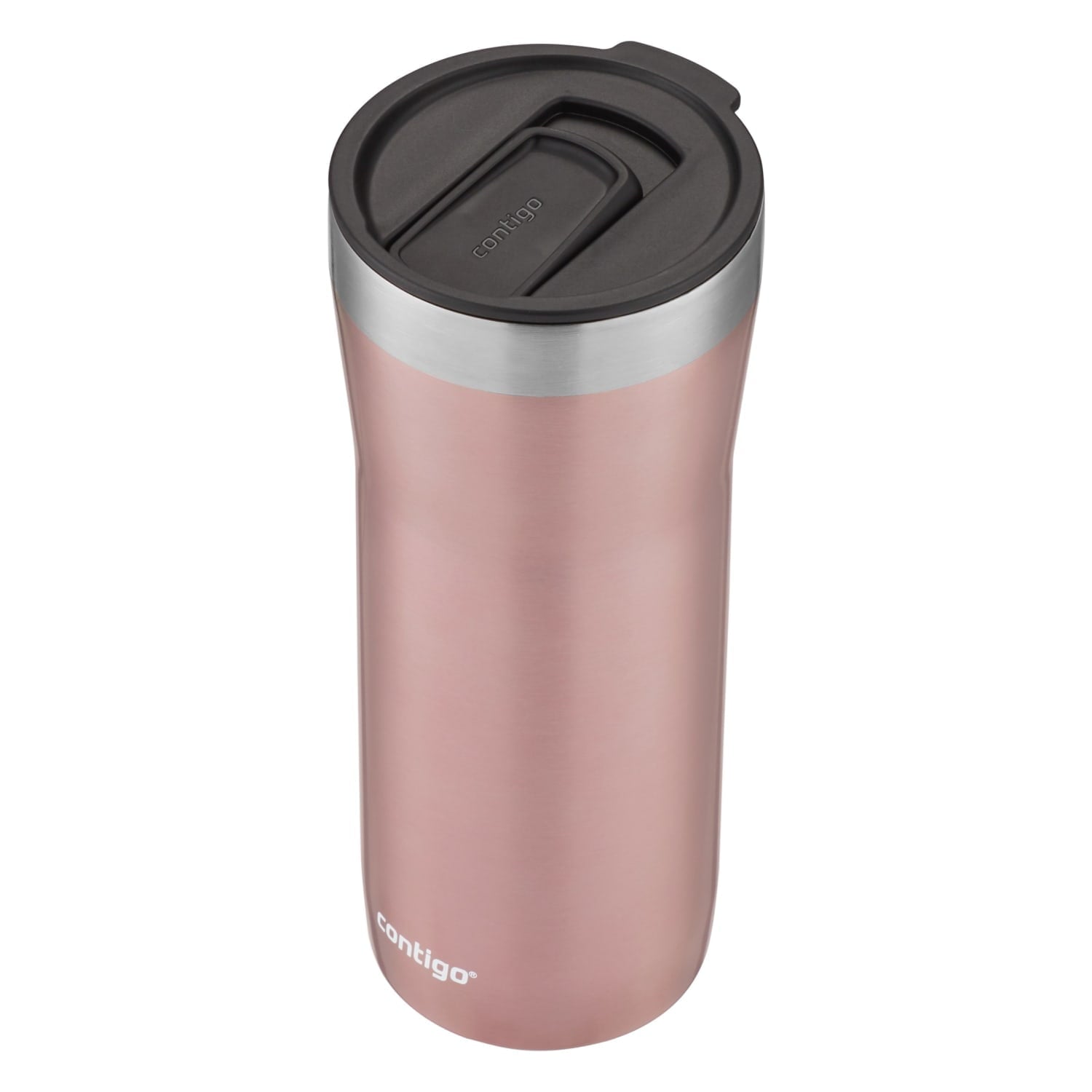 Contigo Streeterville Stainless Steel Tumbler with Plastic Straw and Splash-Proof Lid, Licorice, 32 fl. oz C122V
