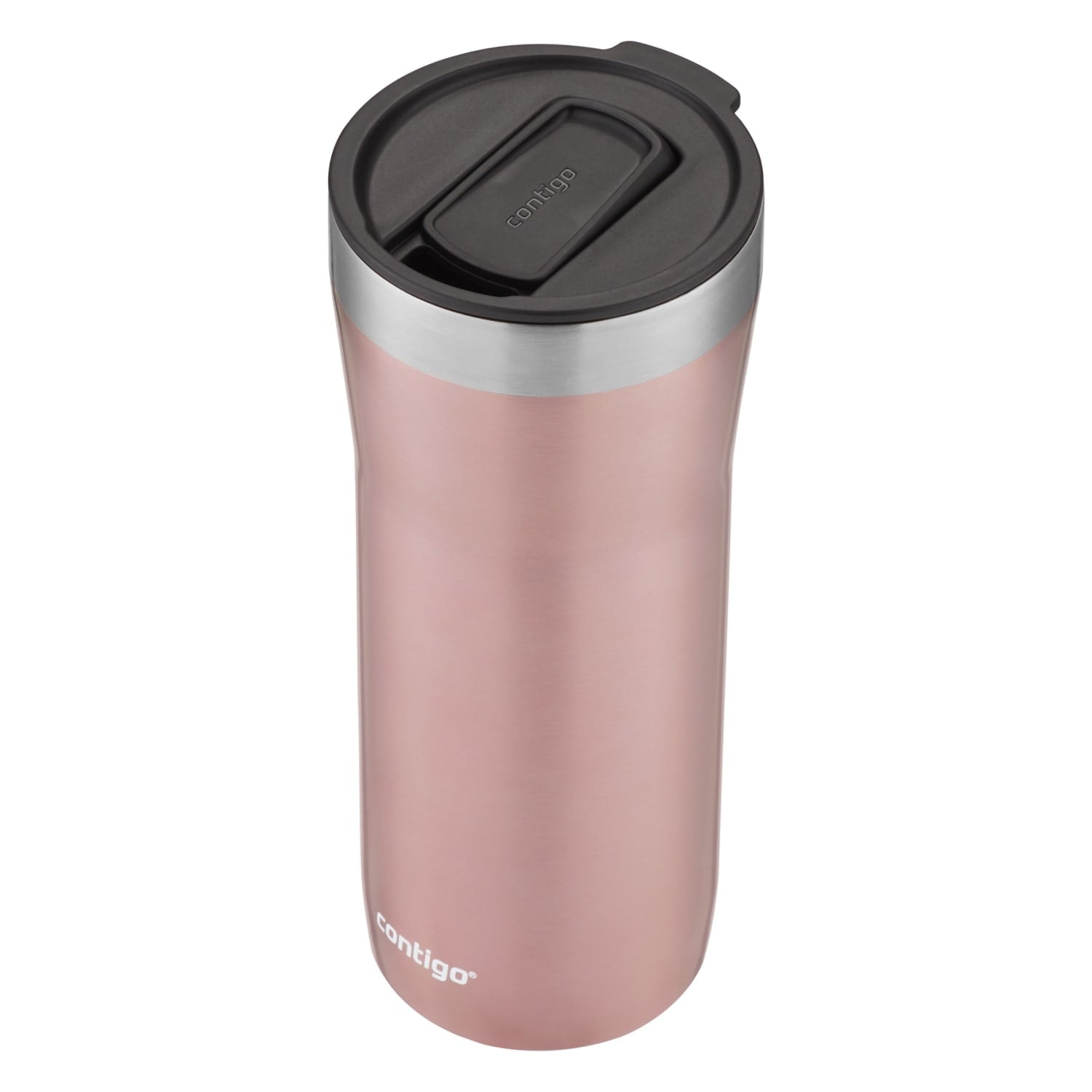 Contigo Streeterville Stainless Steel Tumbler with Plastic Straw and Splash-Proof Lid, Licorice, 32 fl. oz C122V