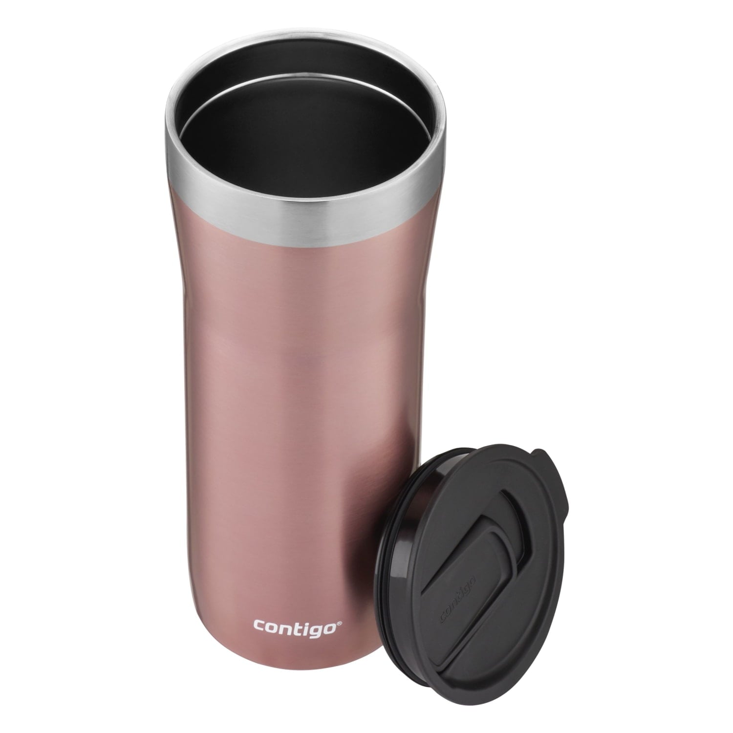 Contigo Streeterville Stainless Steel Tumbler with Plastic Straw and Splash-Proof Lid, Licorice, 32 fl. oz C122V