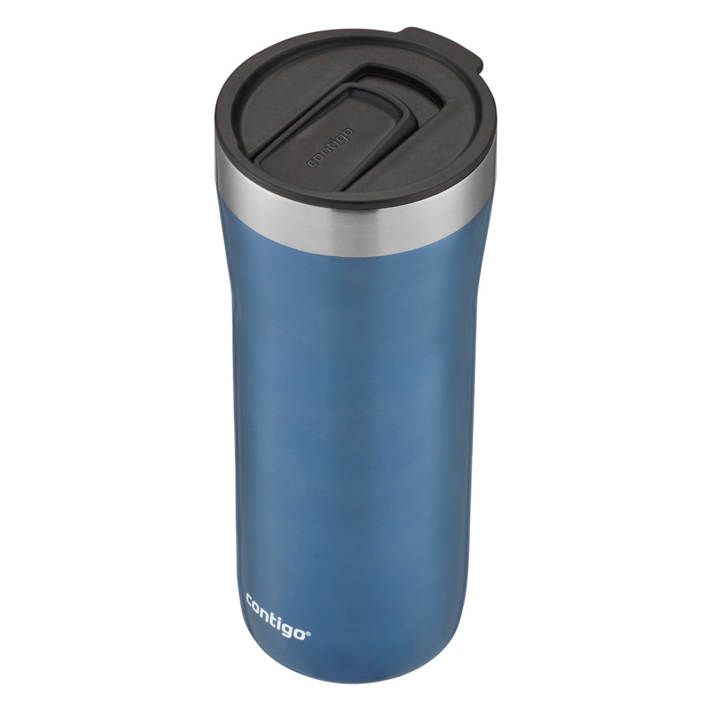 Contigo Streeterville Stainless Steel Tumbler with Plastic Straw and Splash-Proof Lid, Licorice, 32 fl. oz C122V