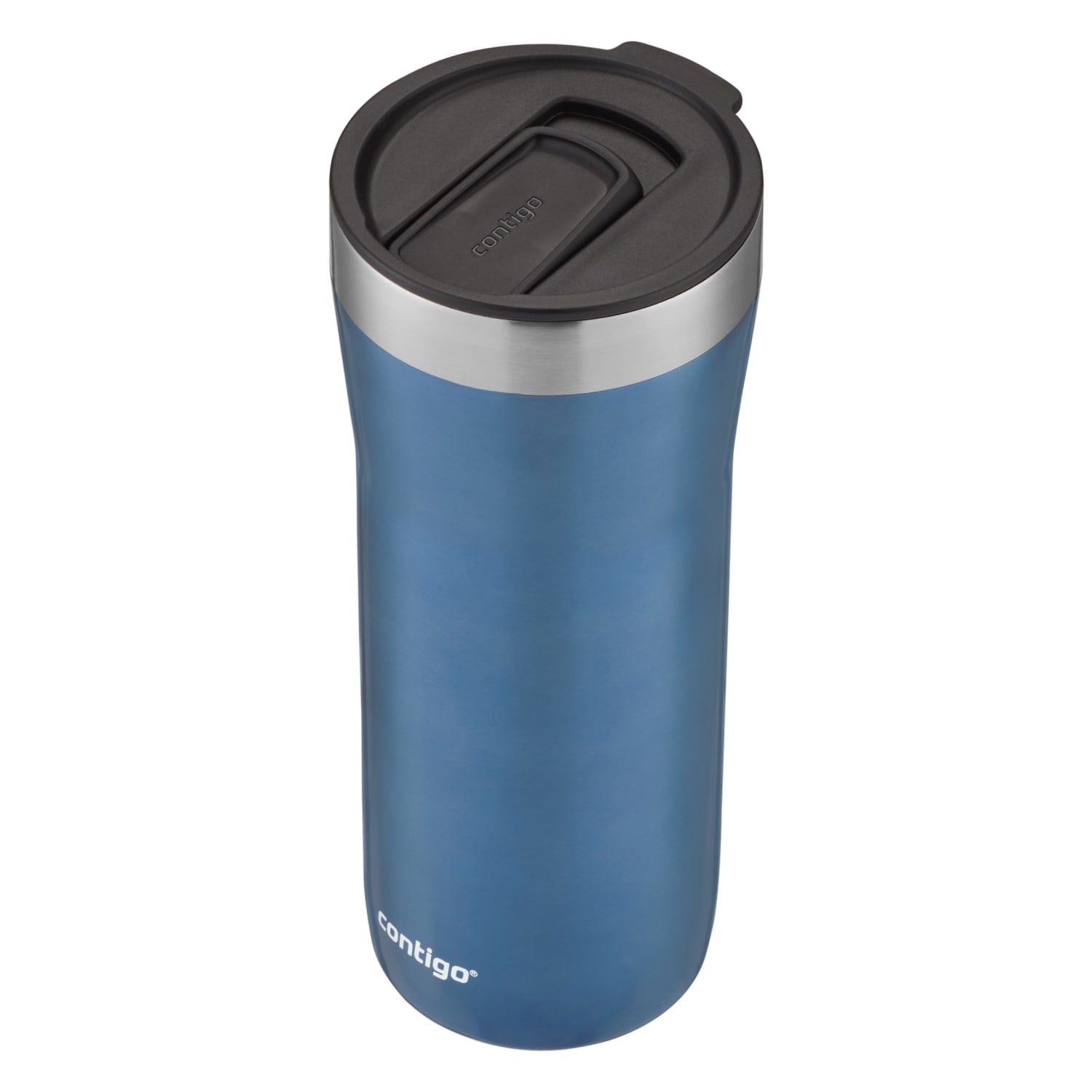 Contigo Streeterville Stainless Steel Tumbler with Plastic Straw and Splash-Proof Lid, Licorice, 32 fl. oz C122V