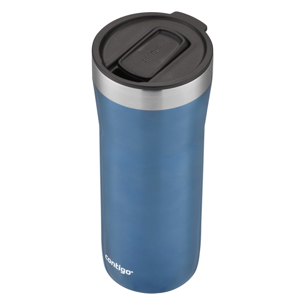 Contigo Streeterville Stainless Steel Tumbler with Plastic Straw and Splash-Proof Lid, Licorice, 32 fl. oz C122V