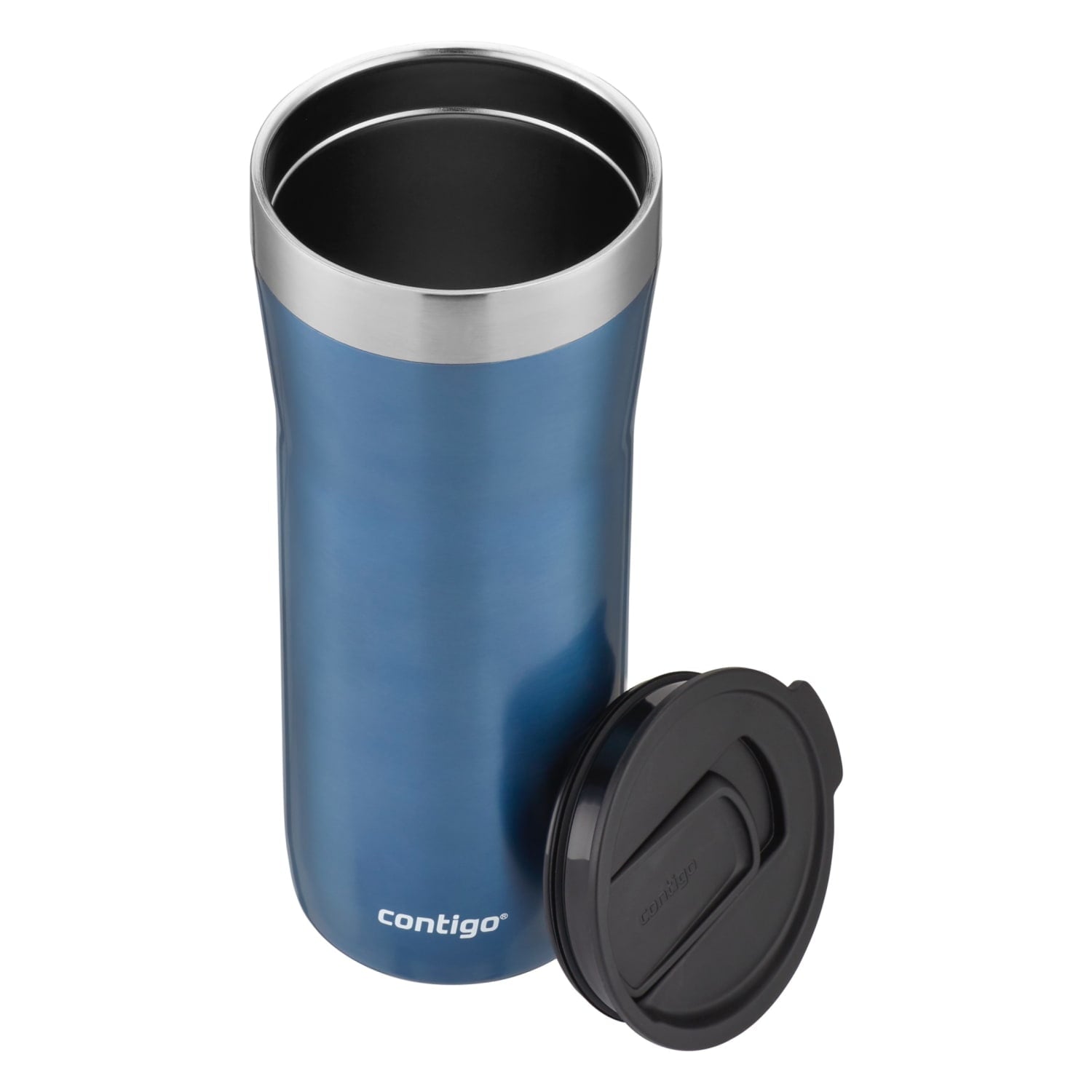 Contigo Streeterville Stainless Steel Tumbler with Plastic Straw and Splash-Proof Lid, Licorice, 32 fl. oz C122V