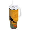 30 oz Insulated Stainless Steel Tumbler Double Wall Stainless Steel Tumbler with 2-Way Drinking Birds on A Wire C613B