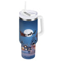30 oz Insulated Stainless Steel Tumbler Double Wall Stainless Steel Tumbler with 2-Way Drinking Christmas Night Scene C606M