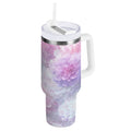 30 oz Insulated Stainless Steel Tumbler Double Wall Stainless Steel Tumbler with 2-Way Drinking Cute Pastel Watercolor Floral C578E