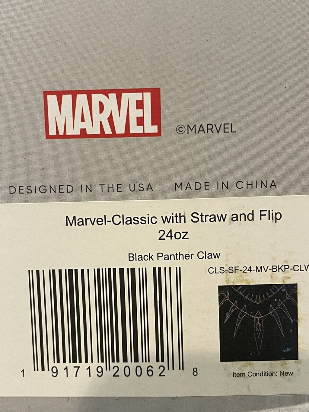Simple Modern Insulated Black Panther 24oz  Tumbler W/Flip Lid and Straw Lid C436P