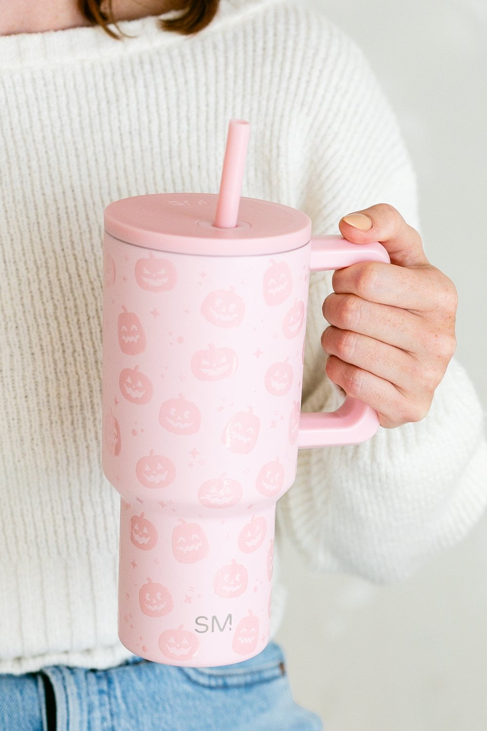 Simple Modern 30 fl oz Insulated Stainless Steel Trek Tumbler with Straw Lid | Seaglass Sage and Cream Checkmate C690P