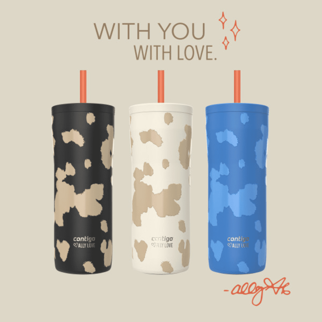 Contigo x Ally Love Streeterville 2.0 Stainless Steel Tumbler with Straw, 24 oz, Stellar Jay C112S