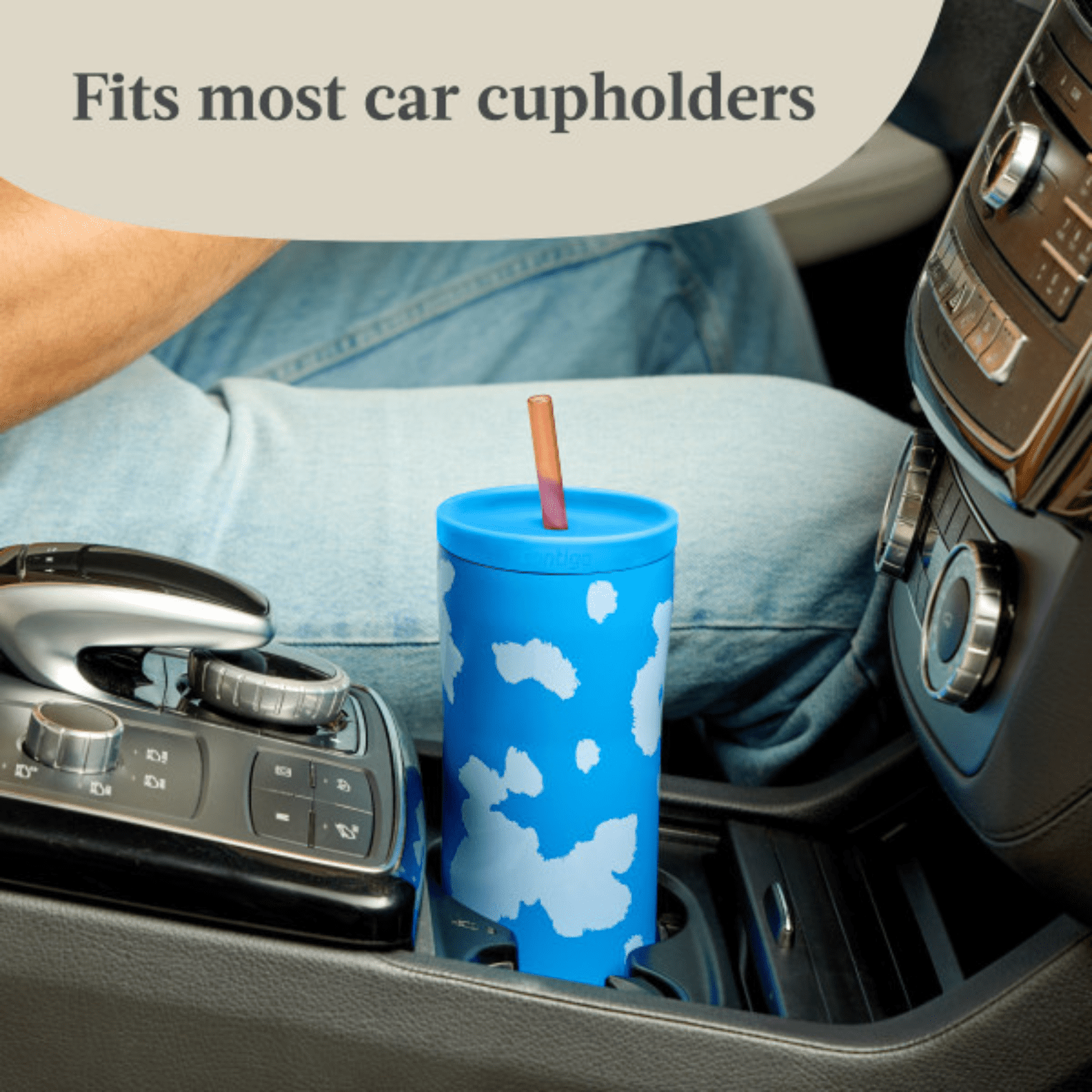 Contigo x Ally Love Streeterville 2.0 Stainless Steel Tumbler with Straw, 24 oz, Stellar Jay C112S