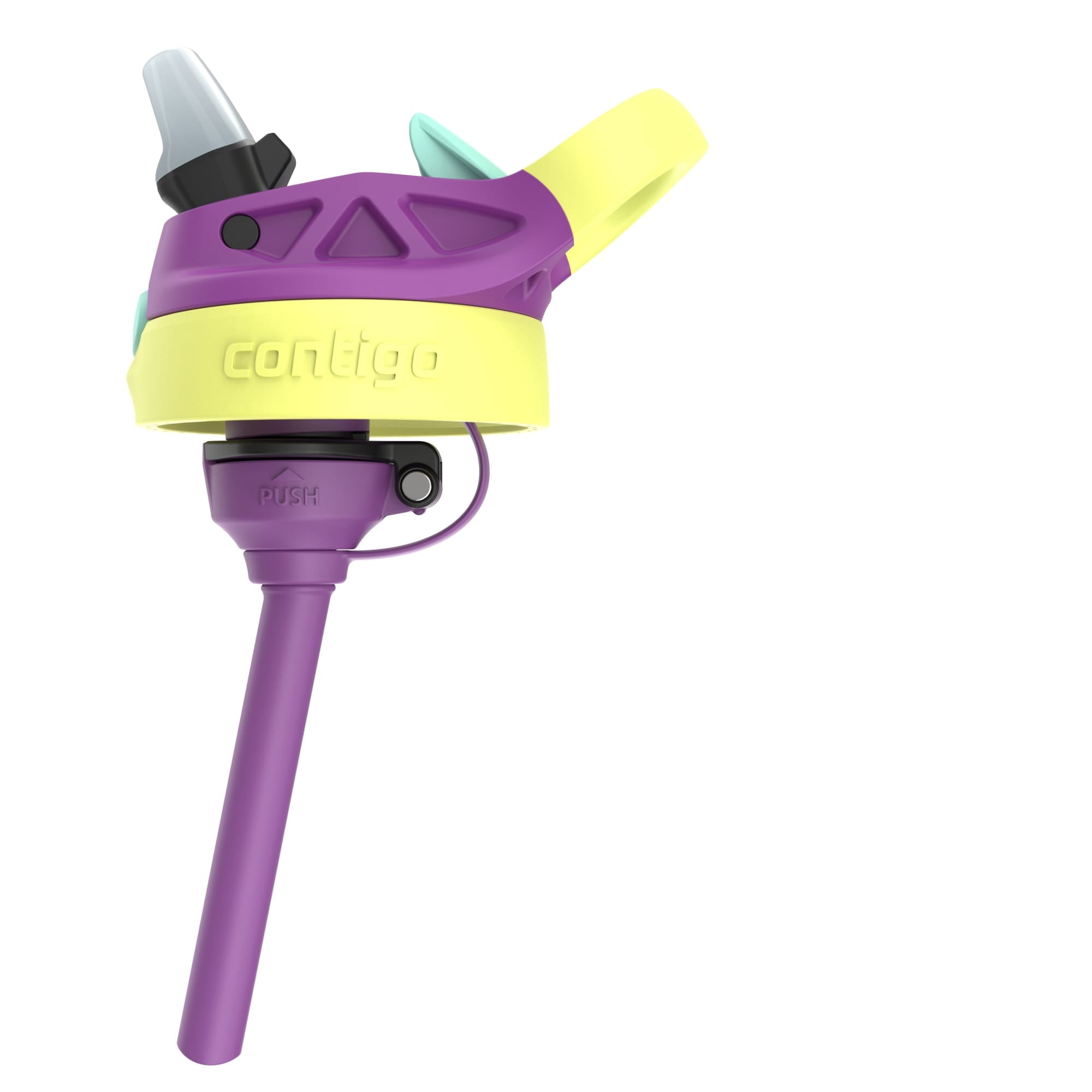 (4 pack) Contigo Kids Water Bottle with Redesigned AUTOSPOUT Straw, 14 oz, Grape Forest Haven C016N