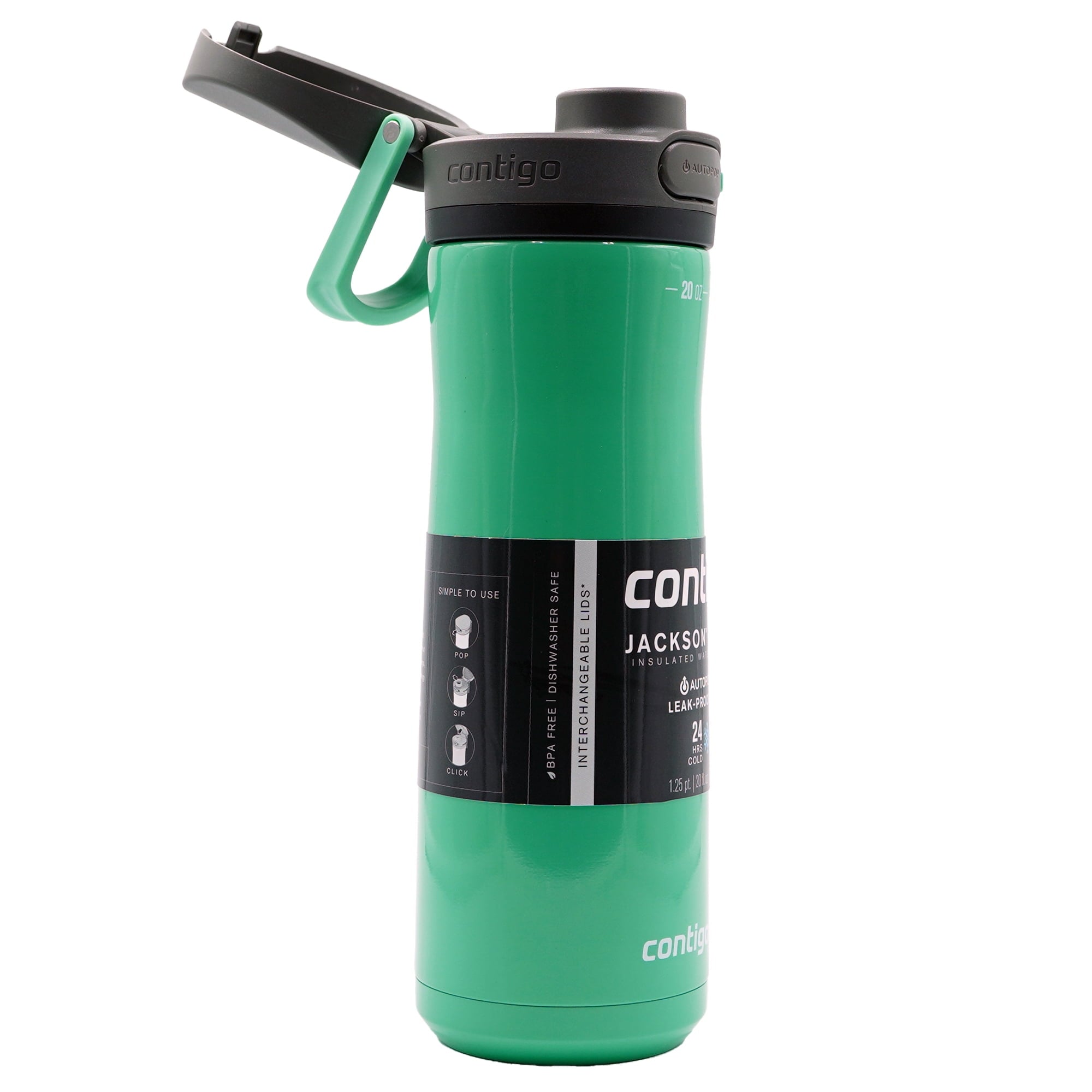 Contigo 20 oz. Jackson Chill 2.0 Water Bottle - Stainless Steel w/Licorice C059T