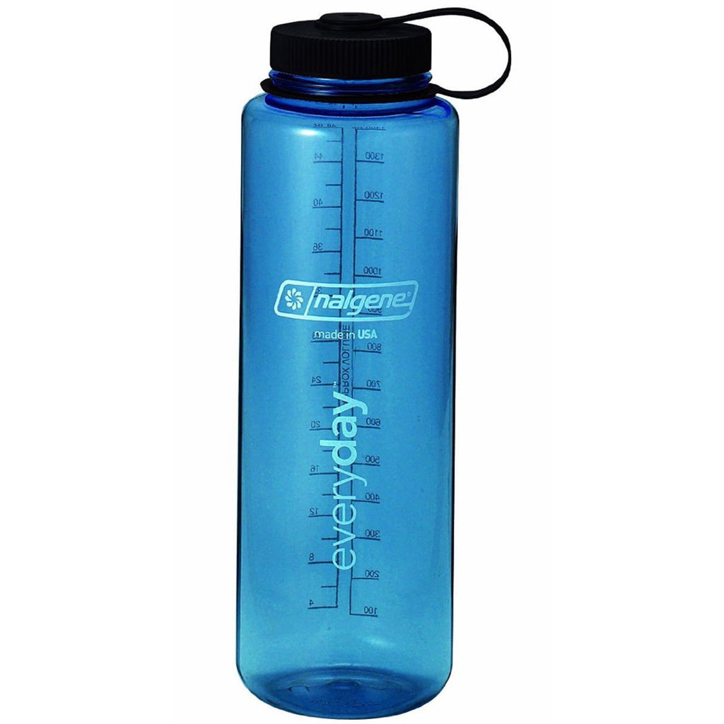 Nalgene Sustain Tritan BPA-Free Water Bottle Made with Material Derived from 50% Plastic Waste (using ISCC certified mass balance), 48 OZ, Wide Mouth, Blue C147M