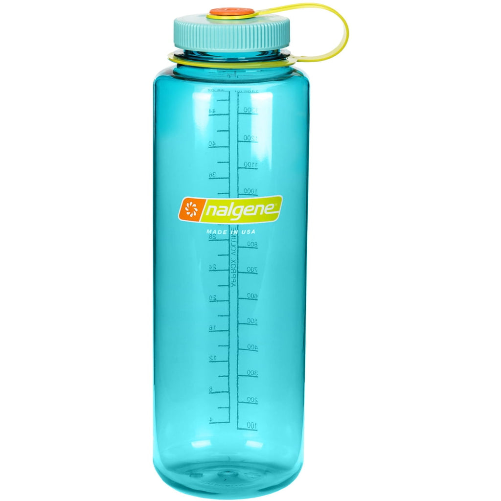 Nalgene Sustain Tritan BPA-Free Water Bottle Made with Material Derived from 50% Plastic Waste (using ISCC certified mass balance), 48 OZ, Wide Mouth, Blue C147M