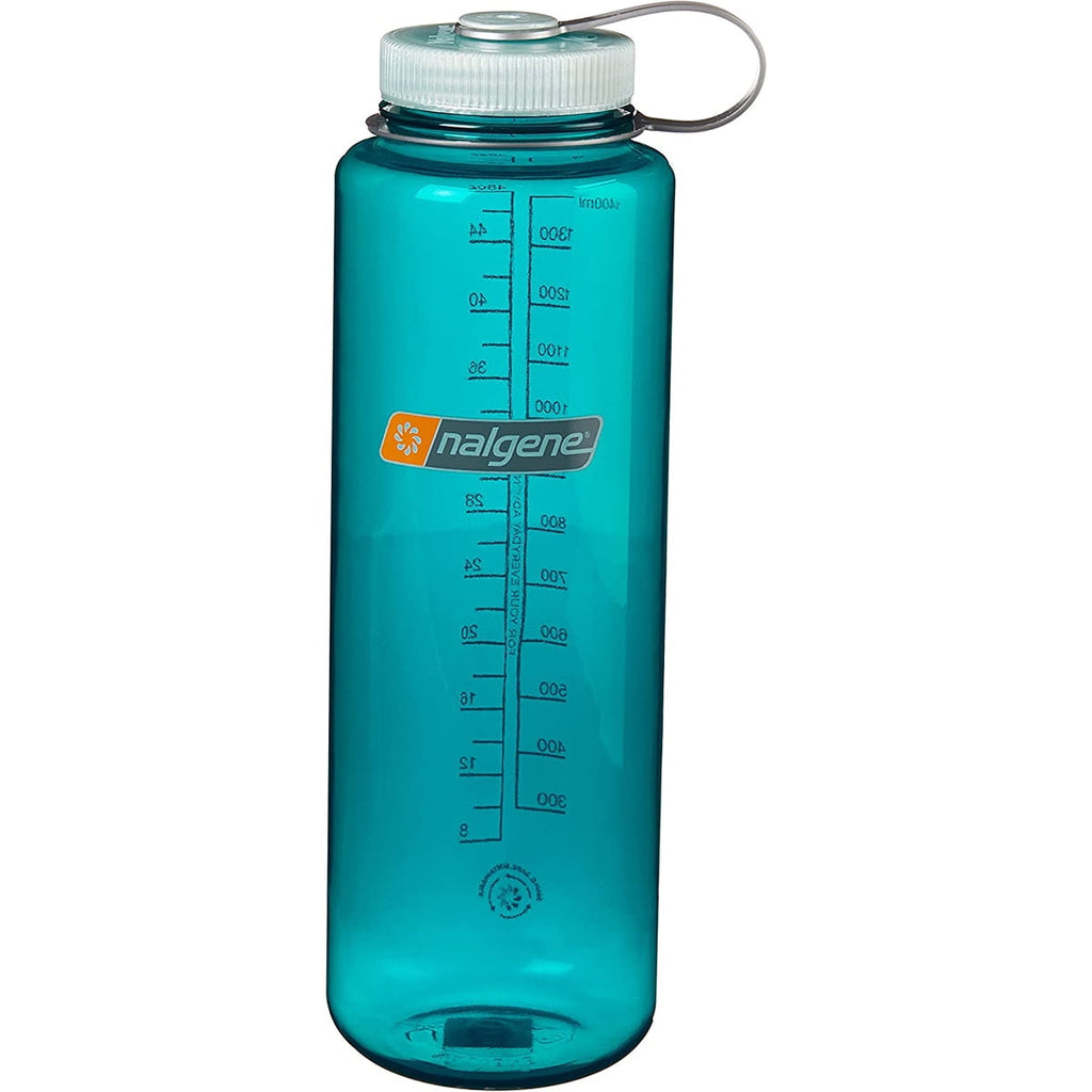 Nalgene Sustain Tritan BPA-Free Water Bottle Made with Material Derived from 50% Plastic Waste (using ISCC certified mass balance), 48 OZ, Wide Mouth, Blue C147M
