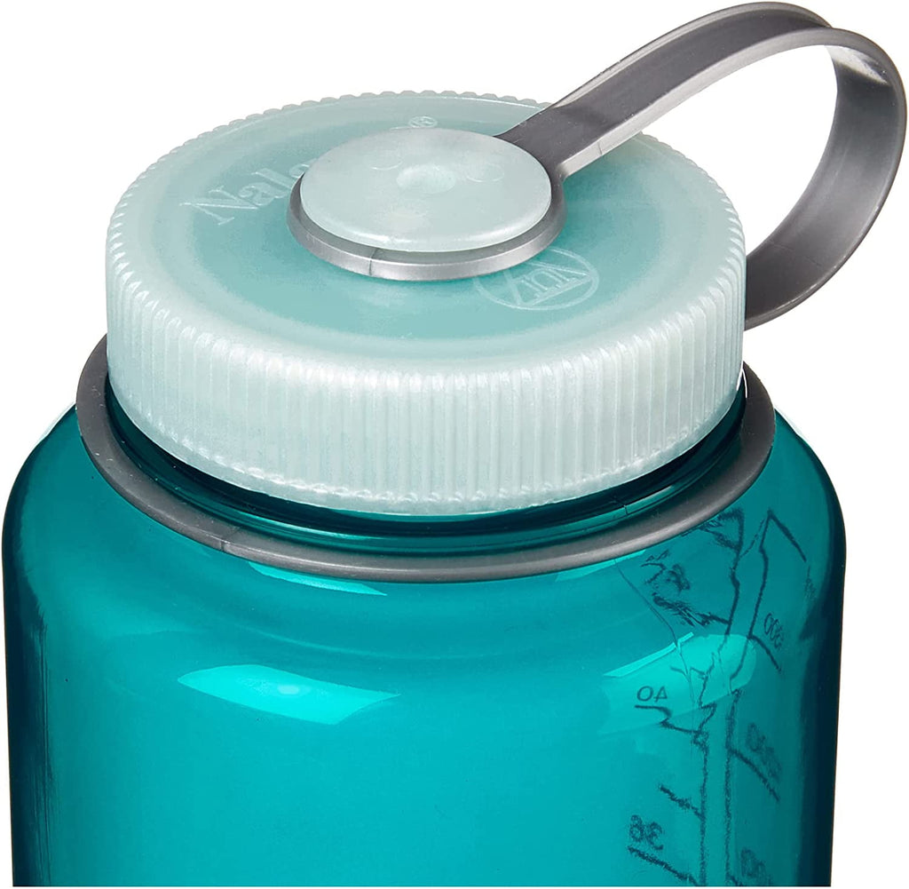 Nalgene Sustain Tritan BPA-Free Water Bottle Made with Material Derived from 50% Plastic Waste (using ISCC certified mass balance), 48 OZ, Wide Mouth, Blue C147M
