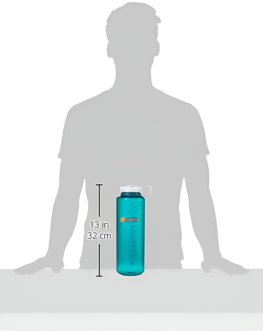 Nalgene Sustain Tritan BPA-Free Water Bottle Made with Material Derived from 50% Plastic Waste (using ISCC certified mass balance), 48 OZ, Wide Mouth, Blue C147M