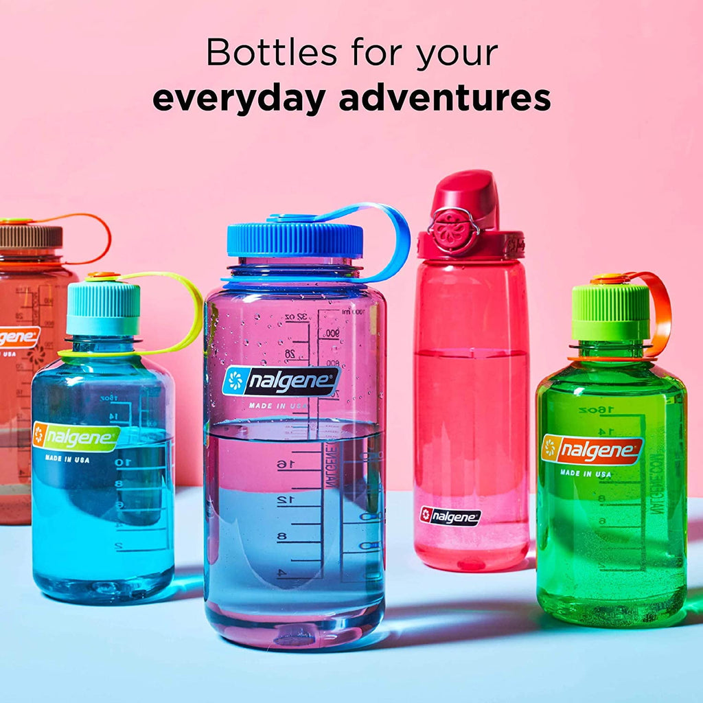 Nalgene Sustain Tritan BPA-Free Water Bottle Made with Material Derived from 50% Plastic Waste (using ISCC certified mass balance), 48 OZ, Wide Mouth, Blue C147M