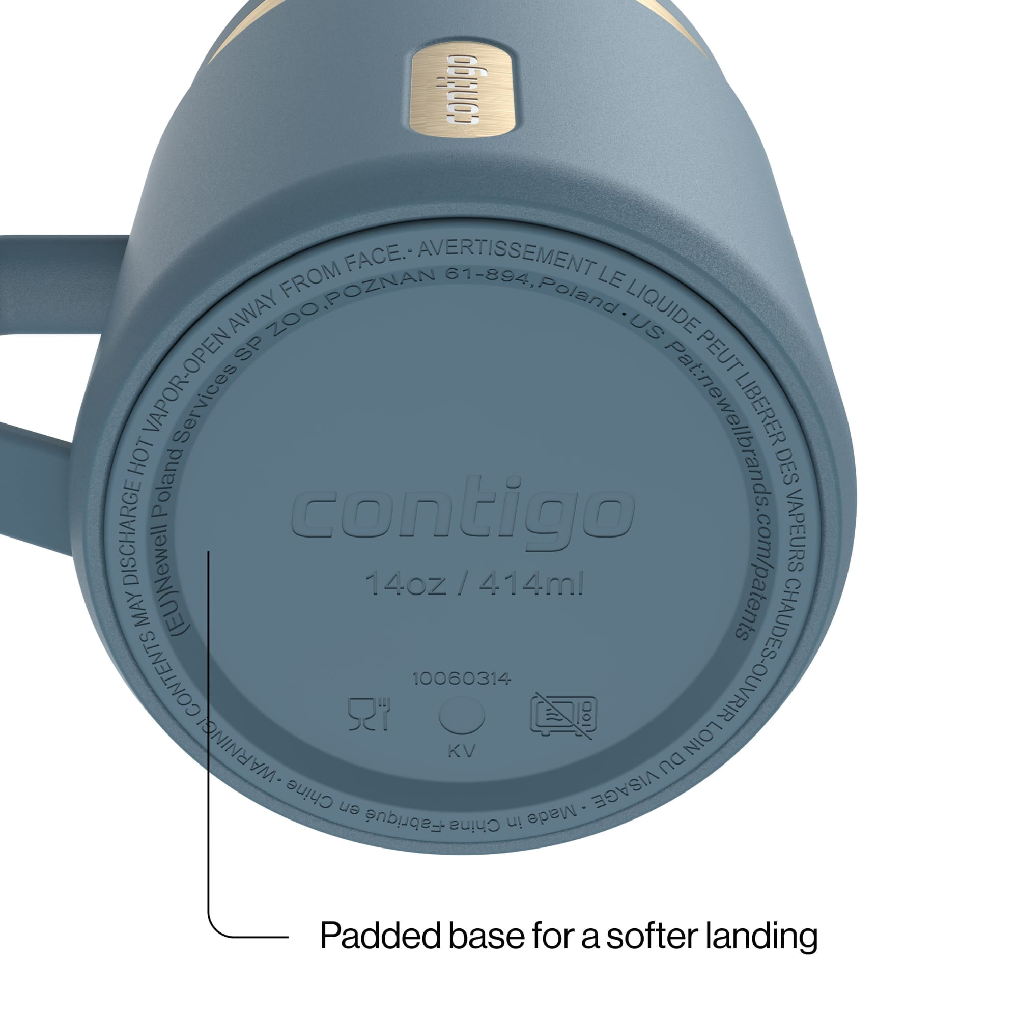 Contigo SnapSeal Leakproof Stainless Steel Reusable Travel Tumbler,Black/Bronze, 14 oz C027Q