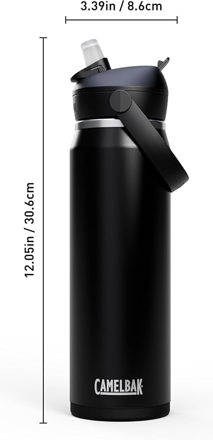 CamelBak Thrive™ Flip Straw Insulated Stainless Steel Water Bottle, 25 oz, Sierra Red C340G