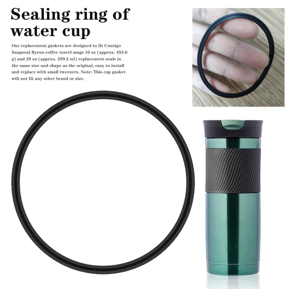 6 Pcs Replacement Rubber Lid Seals Compatible with 16 &amp; 20 oz Contigo Snapseal Byron Travel Mug , Leak-Proof Rubber Seals Lid Gaskets Replacement for Contigo Mugs (Black) C131M