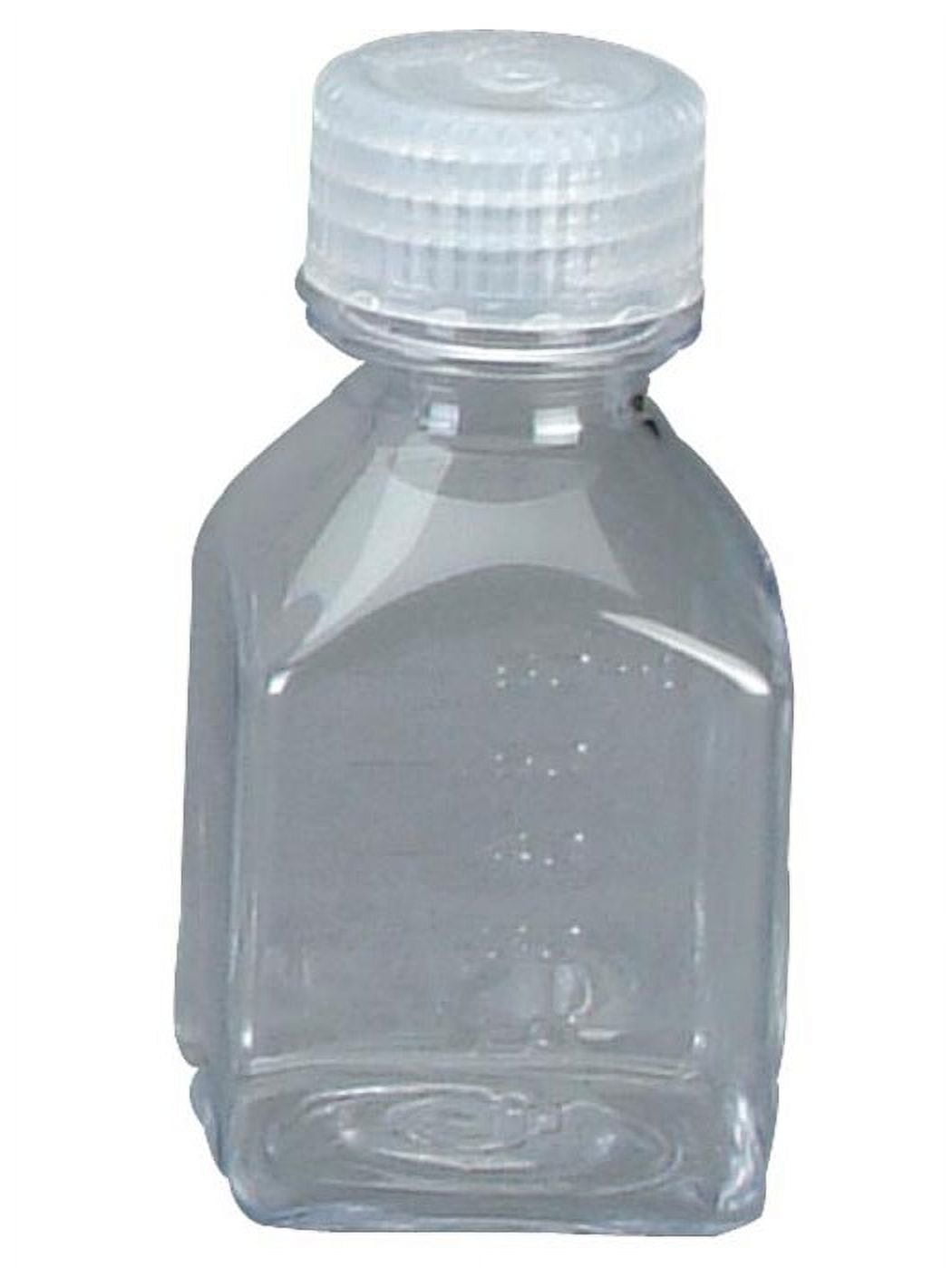 Nalgene Transparent Lexan Polycarbonate Square Storage Bottle - 8 oz. - Clear C184P