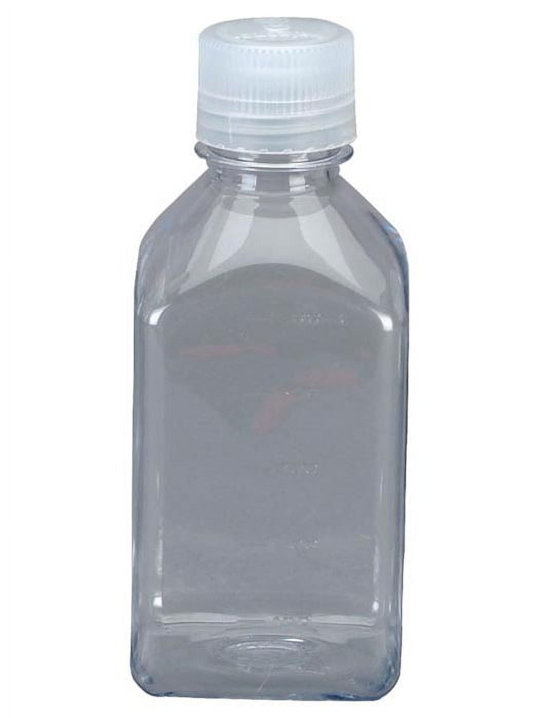Nalgene Transparent Lexan Polycarbonate Square Storage Bottle - 8 oz. - Clear C184P