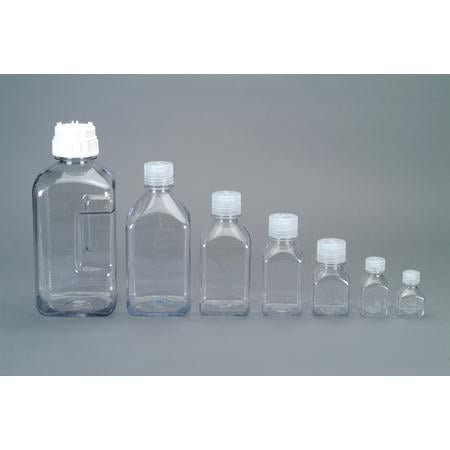 Nalgene Transparent Lexan Polycarbonate Square Storage Bottle - 8 oz. - Clear C184P