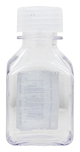 Nalgene Transparent Lexan Polycarbonate Square Storage Bottle - 8 oz. - Clear C184P