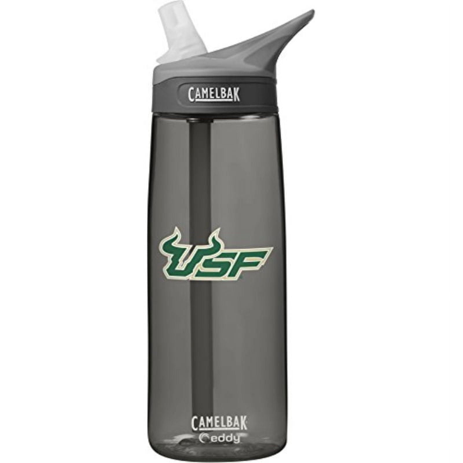 NCAA South Florida Bulls Unisex CamelBak Eddy 75L Collegiate Water Bottle, CHARCOAL, 75 Liter C315M