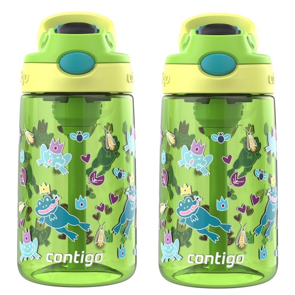 Contigo Kid's 14 oz. Aubrey Water Bottle 2-Pack - Bunnies/Frog C022S