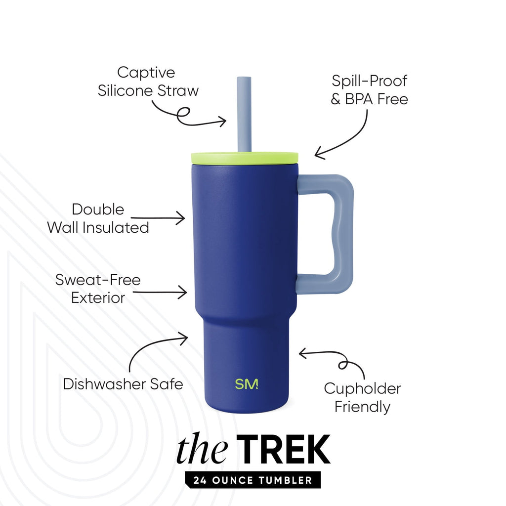 Simple Modern 24oz Trek Tumbler with handle and Silicone Straw Lid | Asteroid C411B