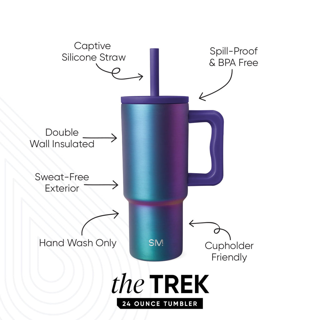 Simple Modern 24oz Trek Tumbler with handle and Silicone Straw Lid | Asteroid C411B