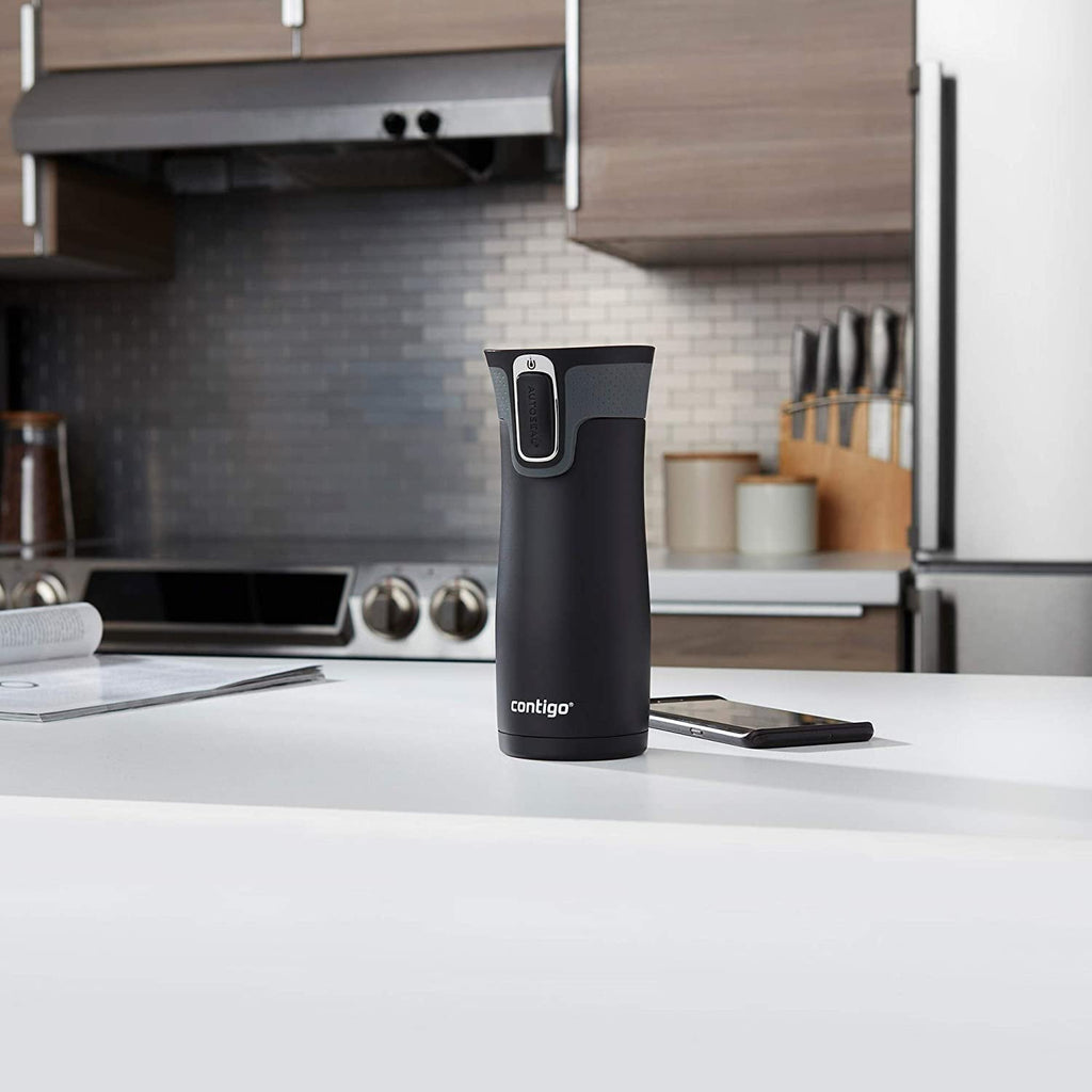 Contigo AUTOSEAL West Loop 2.0 Travel Mug, 16 oz., Stainless Steel with Black Button C098V