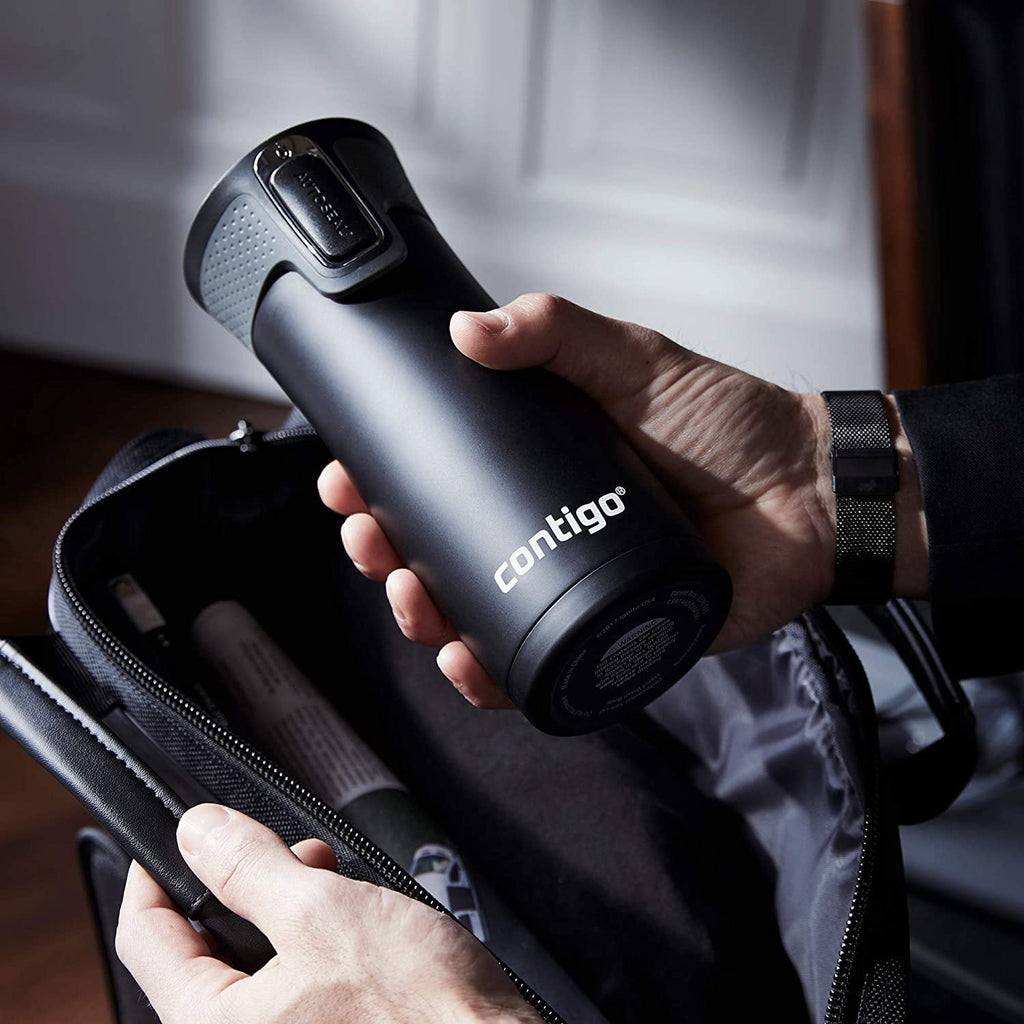 Contigo AUTOSEAL West Loop 2.0 Travel Mug, 16 oz., Stainless Steel with Black Button C098V