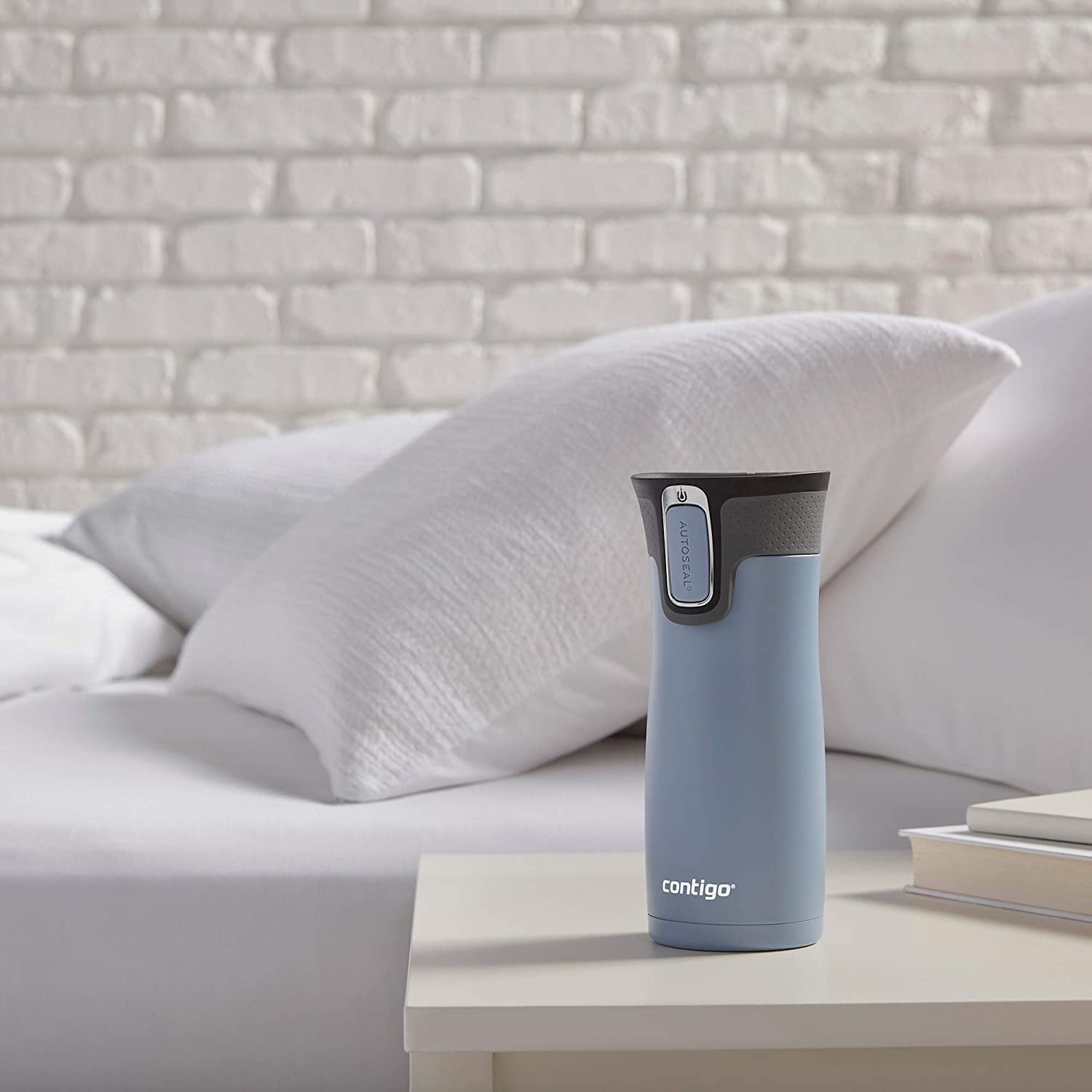 Contigo AUTOSEAL West Loop 2.0 Travel Mug, 16 oz., Stainless Steel with Black Button C098V