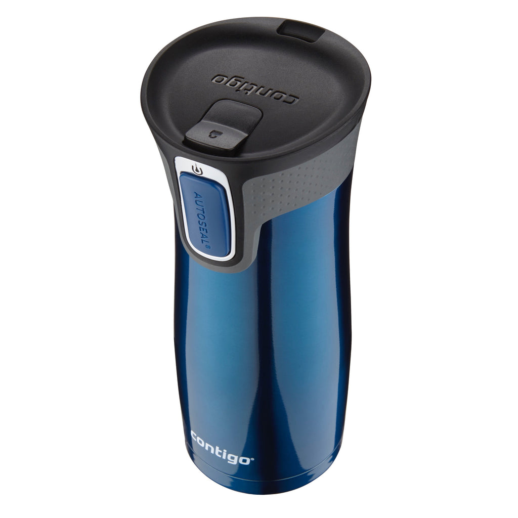 Contigo AUTOSEAL West Loop 2.0 Travel Mug, 16 oz., Stainless Steel with Black Button C098V