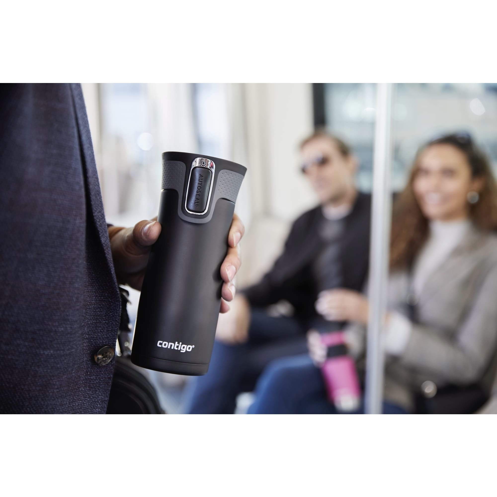 Contigo AUTOSEAL West Loop 2.0 Travel Mug, 16 oz., Stainless Steel with Black Button C098V