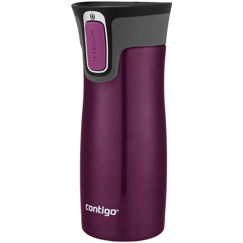 Contigo AUTOSEAL West Loop 2.0 Travel Mug, 16 oz., Stainless Steel with Black Button C098V