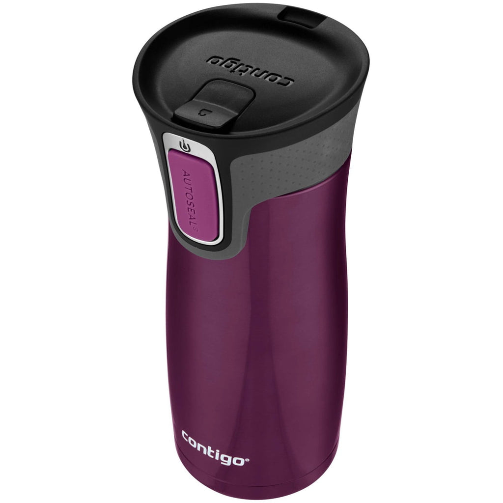 Contigo AUTOSEAL West Loop 2.0 Travel Mug, 16 oz., Stainless Steel with Black Button C098V