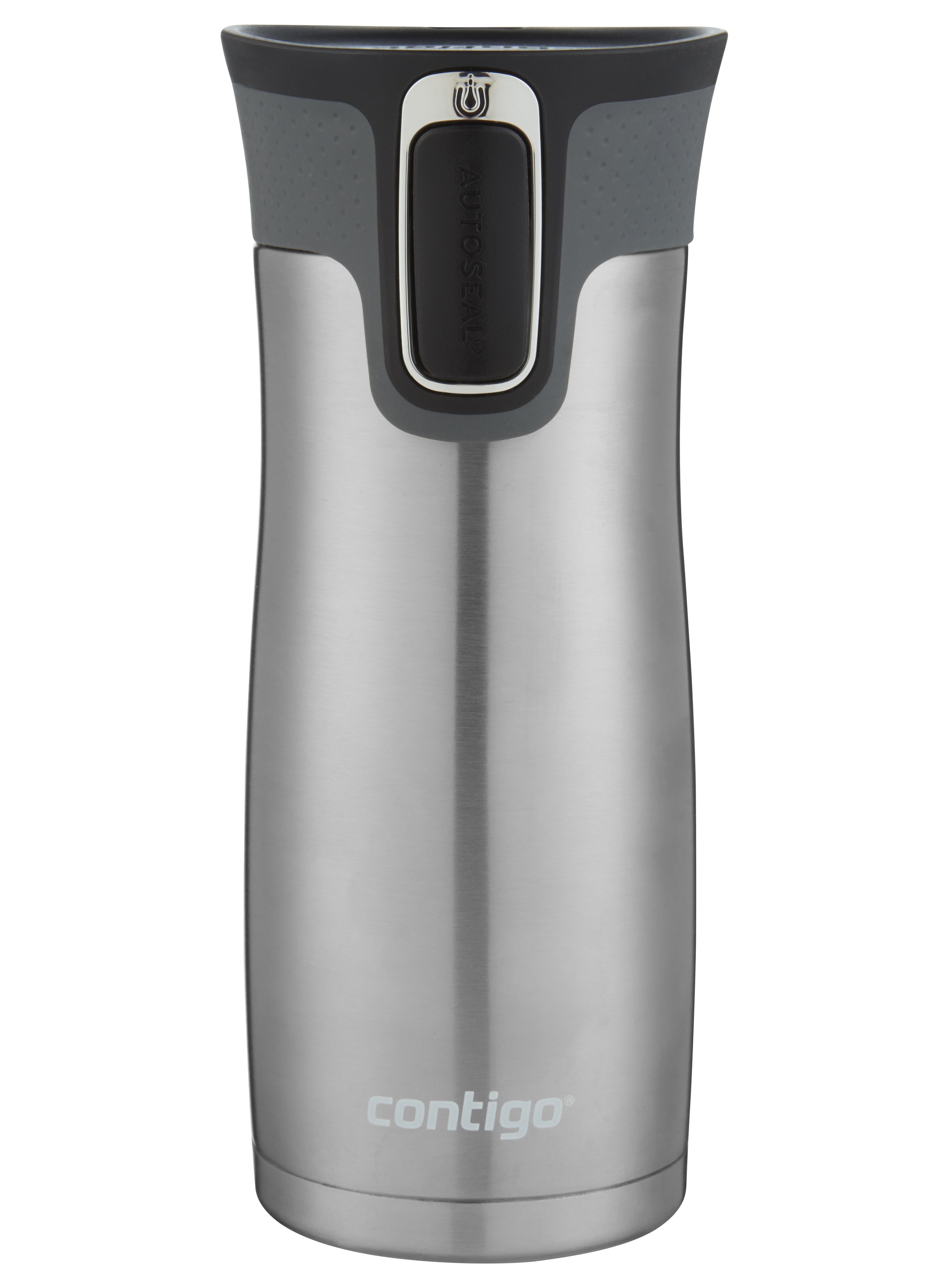 Contigo AUTOSEAL West Loop 2.0 Travel Mug, 16 oz., Stainless Steel with Black Button C098V
