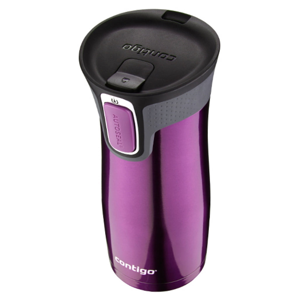 Contigo AUTOSEAL West Loop 2.0 Travel Mug, 16 oz., Stainless Steel with Black Button C098V