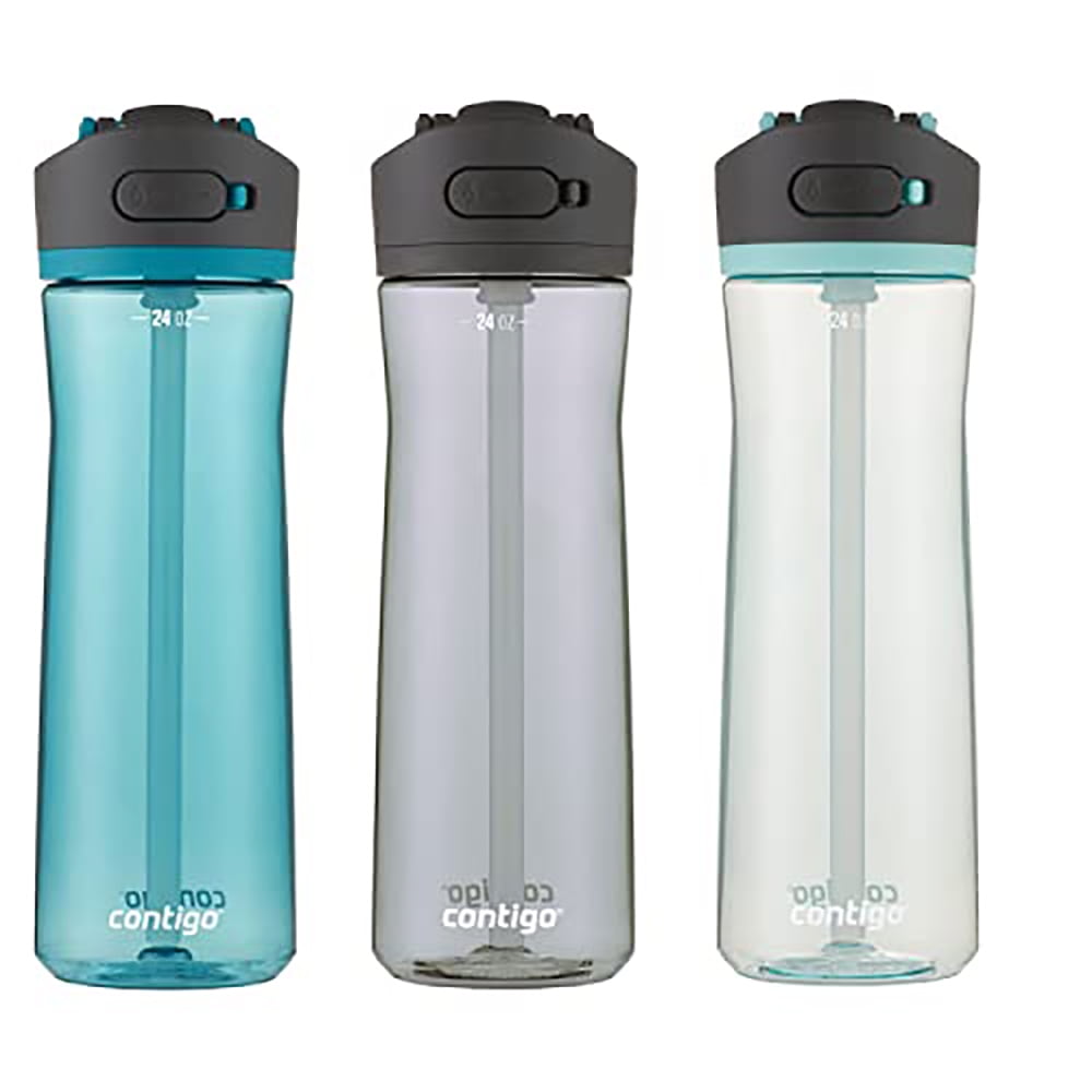Contigo 24 oz. Ashland 2.0 Water Bottle 3-Pack - Juniper/Sake/Bubble Tea C045C